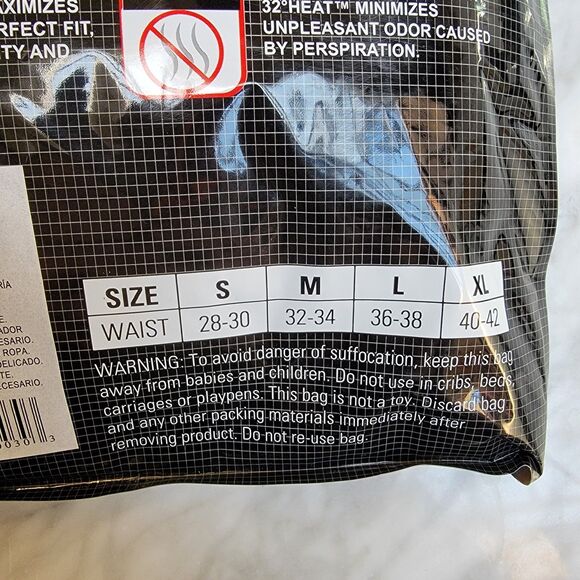 32 Degrees HEAT Performance Mesh Black Base Layer Pant Stretch Comfort Sz XL - Picture 4 of 5